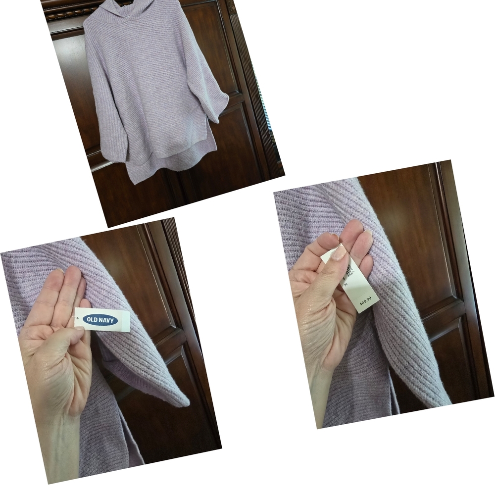 Old Navy Purple Cowl Neck Sweater